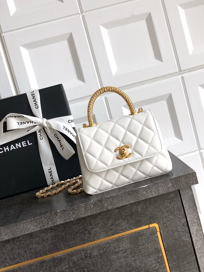 Chanel MINI FLAP BAG WITH TOP HANDLE AS2215-17