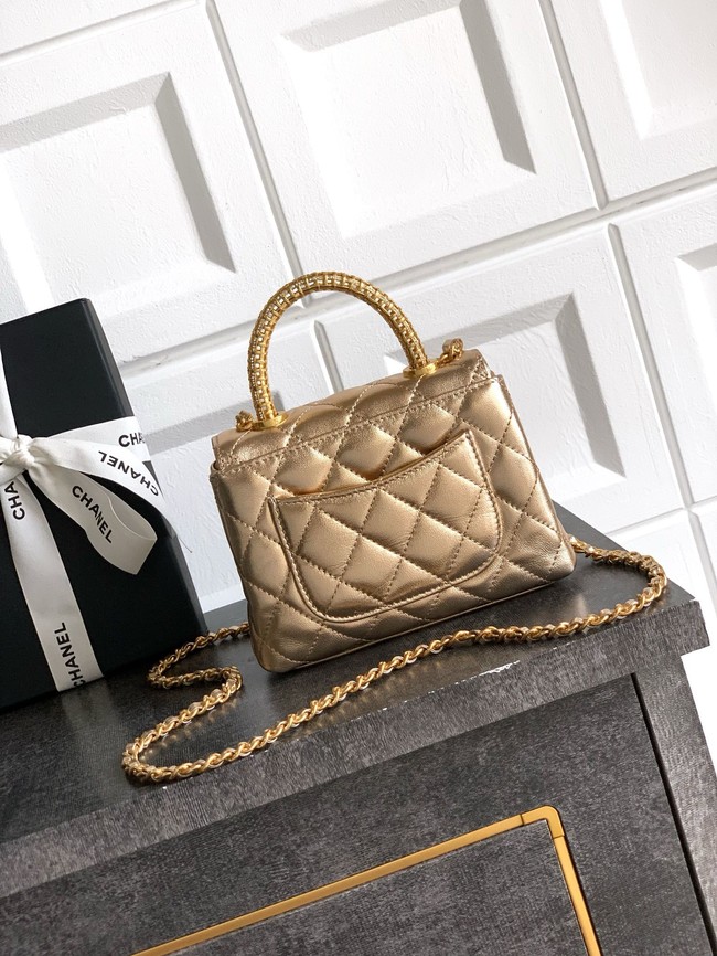 Chanel MINI FLAP BAG WITH TOP HANDLE AS2215-18