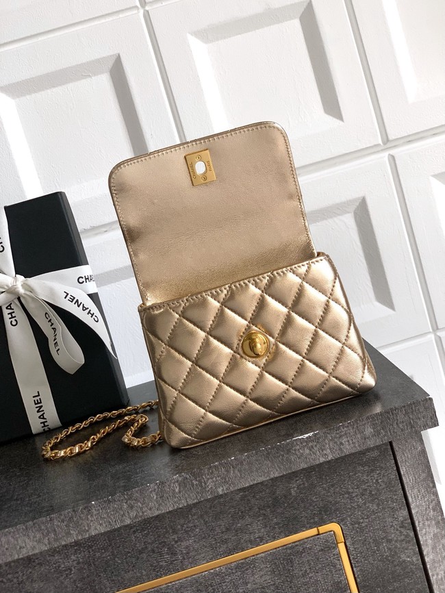 Chanel MINI FLAP BAG WITH TOP HANDLE AS2215-18