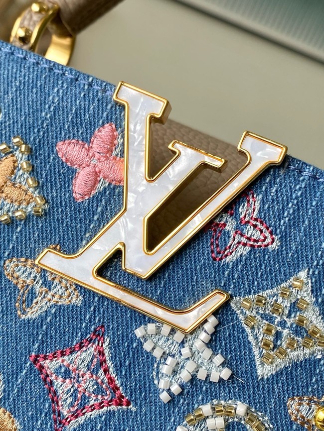 Louis Vuitton Capucines Mini M12938 gray&Denim Blue