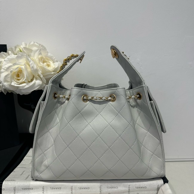 CHANEL 25 SMALL HANDBAG AS5293 light gray
