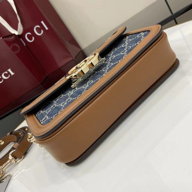 Gucci Go small shoulder bag 826761 Denim blue