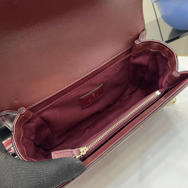 Gucci Go small shoulder bag 826761 Rosso Ancora red