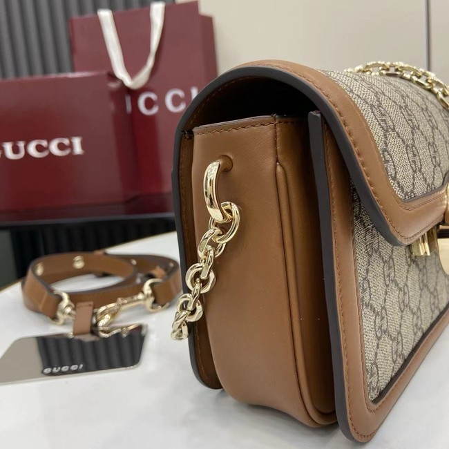 Gucci Go small shoulder bag 826761 brown