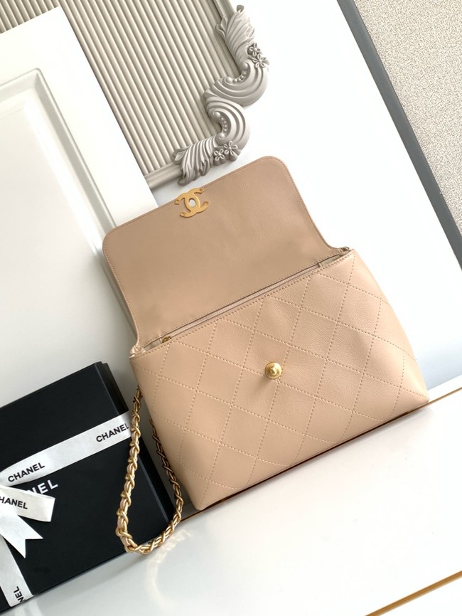 Chanel SMALL FLAP BAG WITH TOP HANDLE AS5467 Apricot