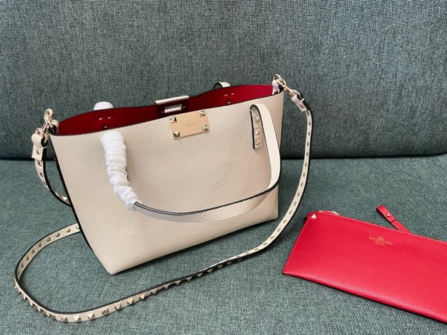 VALENTINO VLOGO calfskin Shoulder Bag 0001 Cream