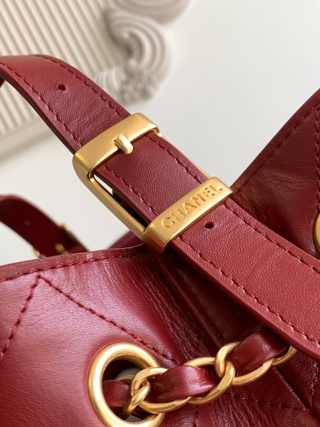 CHANEL Shopping Bag AS5434 red