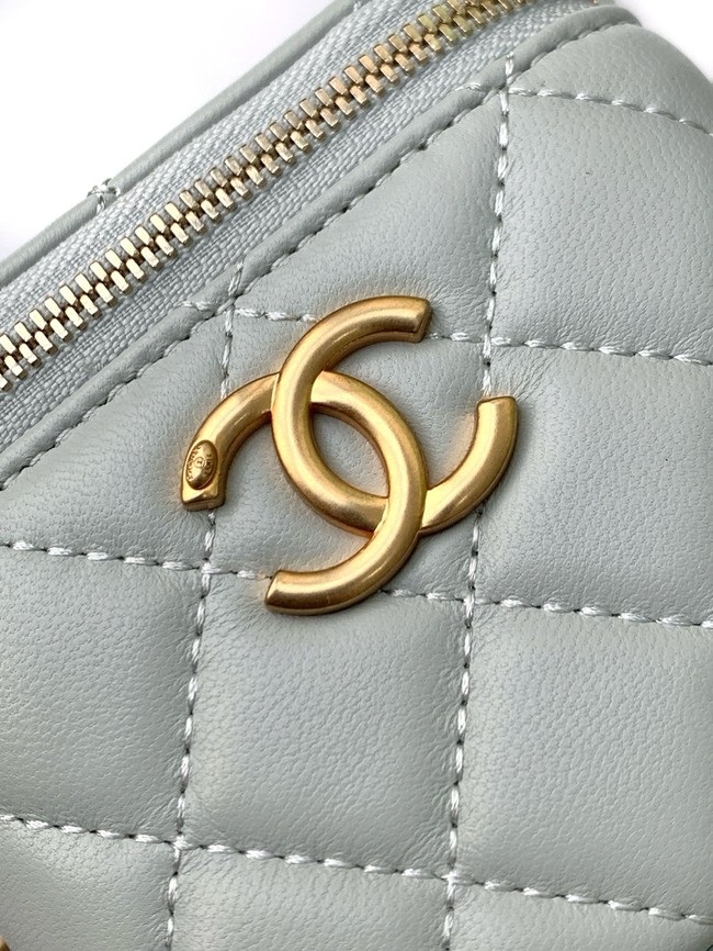 CHANEL Lambskin Small Vanity with Chain AP3941 Light blue