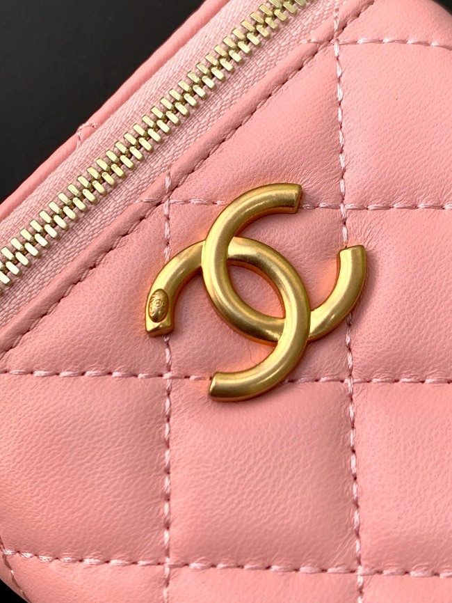 CHANEL Lambskin Small Vanity with Chain AP3941 pink
