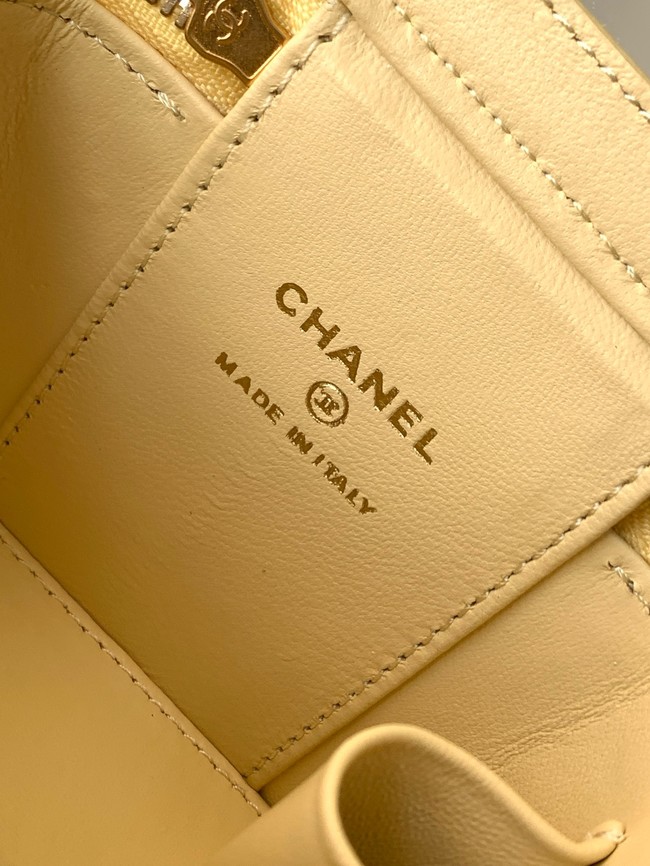 CHANEL Lambskin Small Vanity with Chain AP3941 yellow