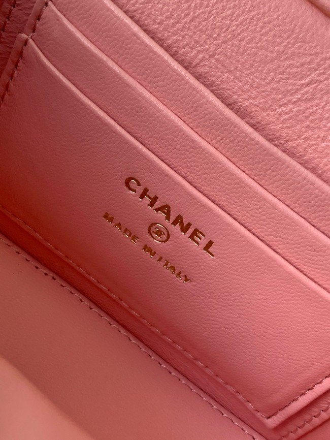 CHANEL Lambskin Vanity with Chain AP3940 pink