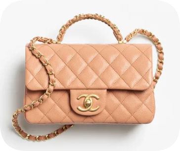 CHANEL Mini Flap Bag with Top Handle AS5701 Camel