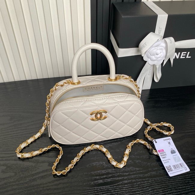 Chanel Mini Bowling Bag AS5572 white