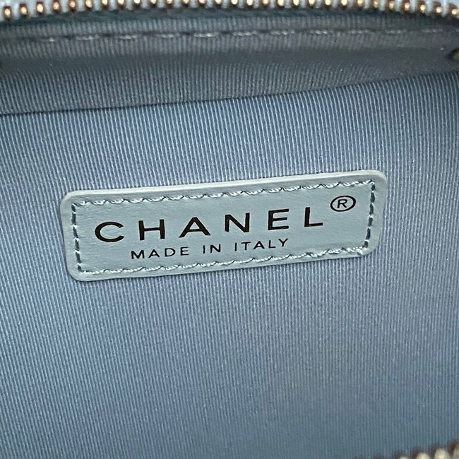 Chanel Velvet Mini Bowling Bag AS5572light blue