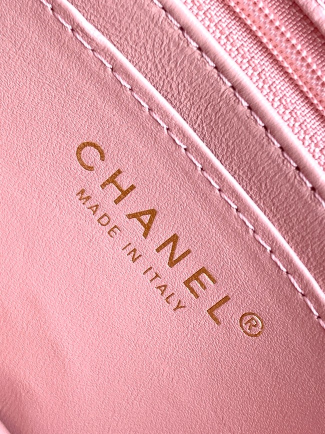 CHANEL Mini Flap Bag with Top Handle AS5701 pink