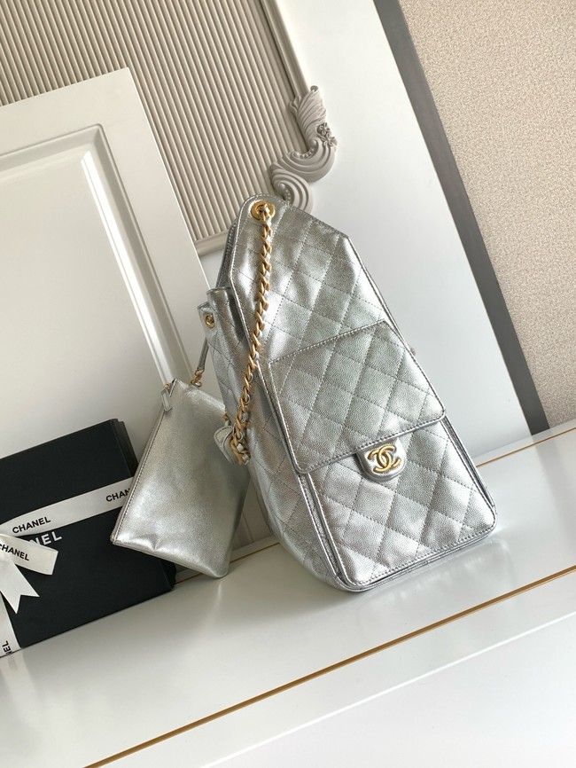 CHANEL 25 Medium Handbag AS5311 Silvery
