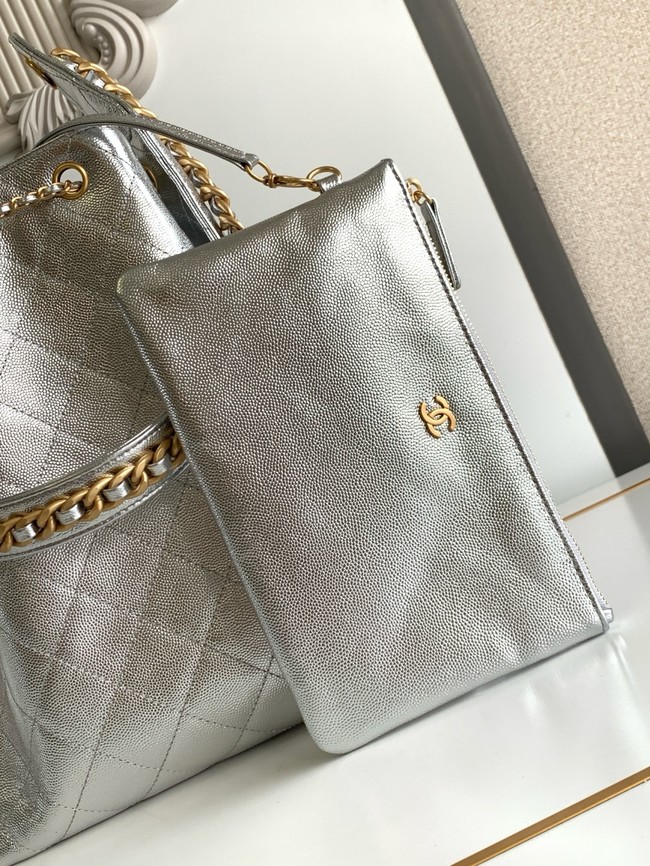 CHANEL 25 Medium Handbag AS5311 Silvery