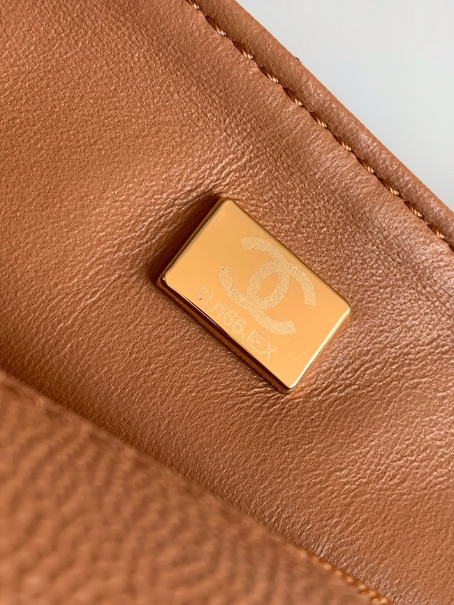 CHANEL Mini Flap Bag with Top Handle AS5702 Camel