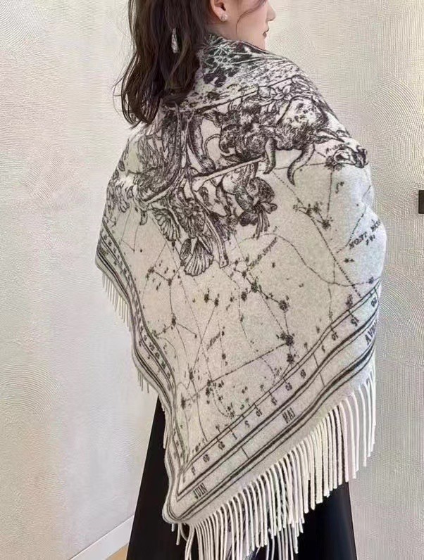 Dior Oblique Poncho Cashmere 21DOB6