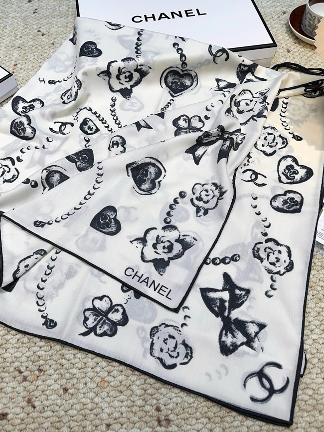 Chanel Square Scarf Silk Jacquard XT263 