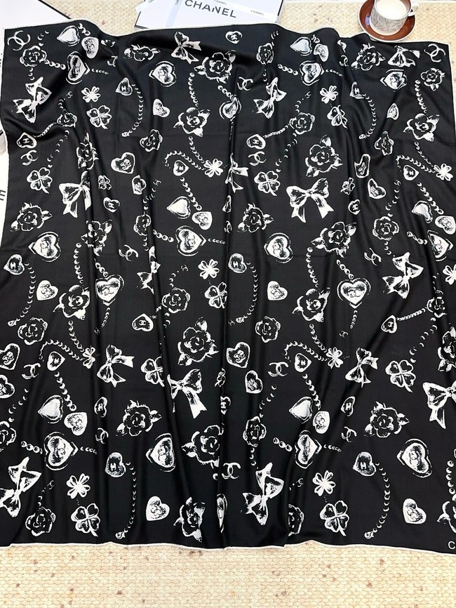 Chanel Square Scarf Silk Jacquard XT264