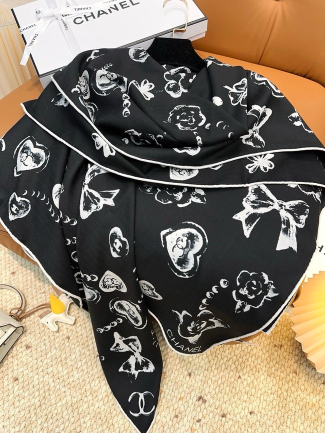 Chanel Square Scarf Silk Jacquard XT264