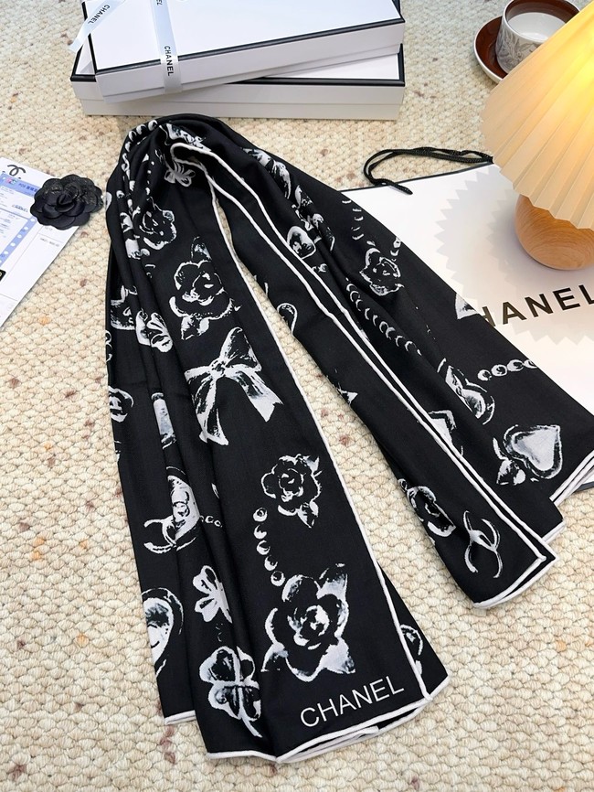 Chanel Square Scarf Silk Jacquard XT264