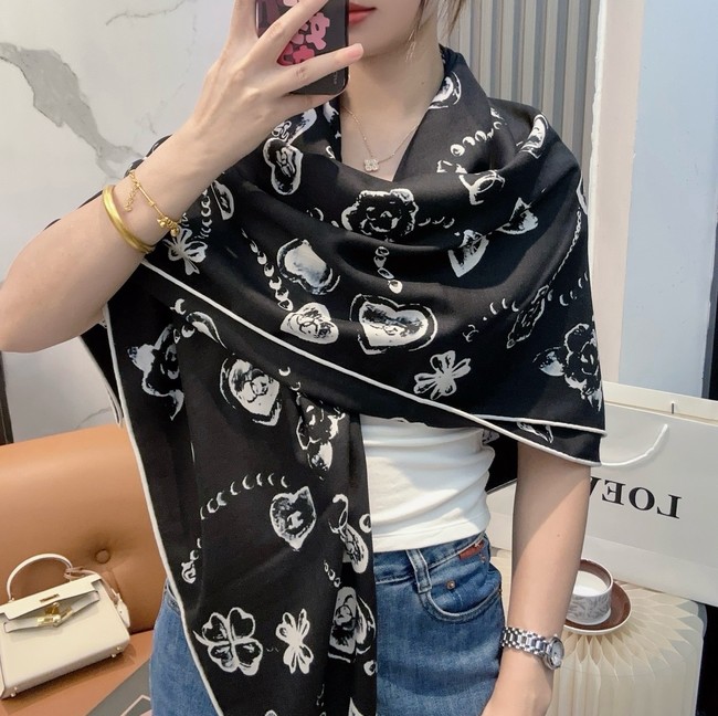 Chanel Square Scarf Silk Jacquard XT264