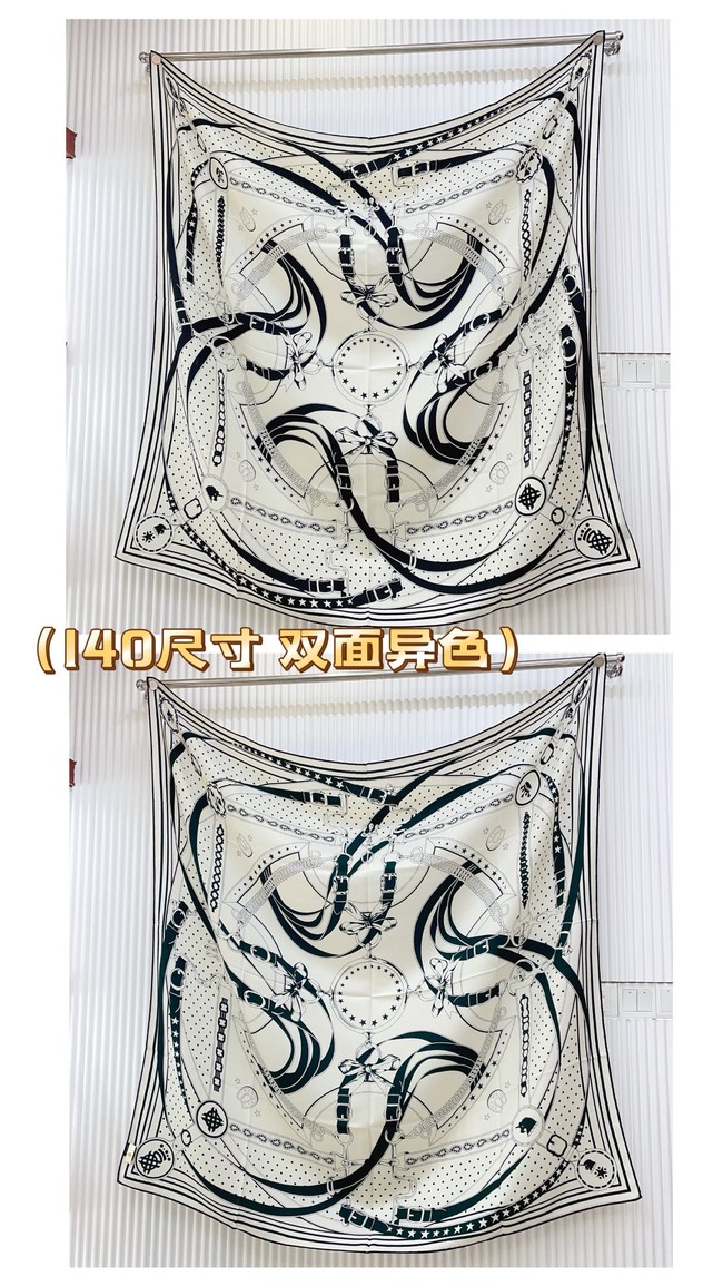 Hermes Square Scarf Silk Jacquard XT274