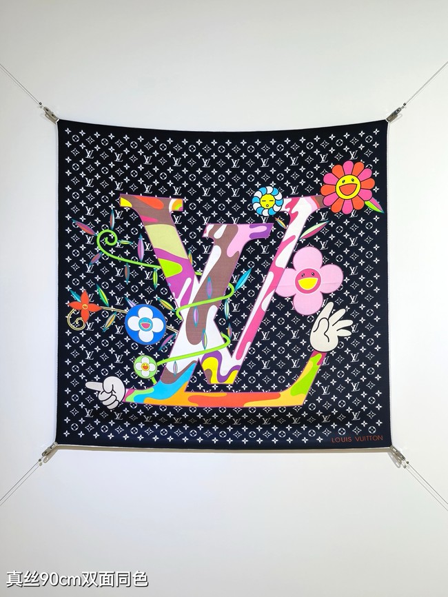 Louis Vuitton Square Scarf Silk Jacquard XT285