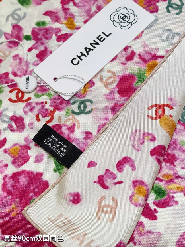 Chanel Square Scarf Silk Jacquard XT286