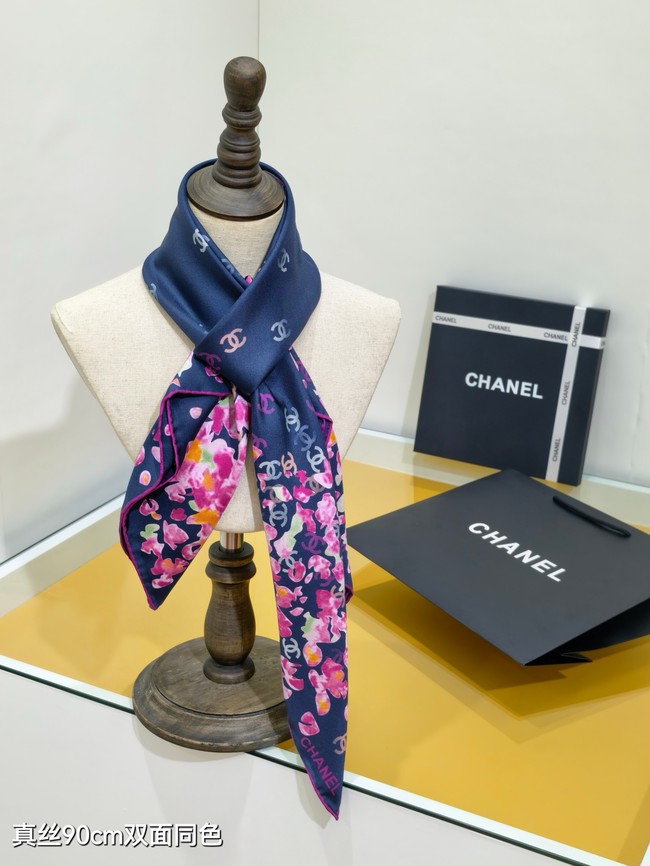 Chanel Square Scarf Silk Jacquard XT287