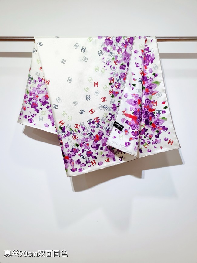 Chanel Square Scarf Silk Jacquard XT288