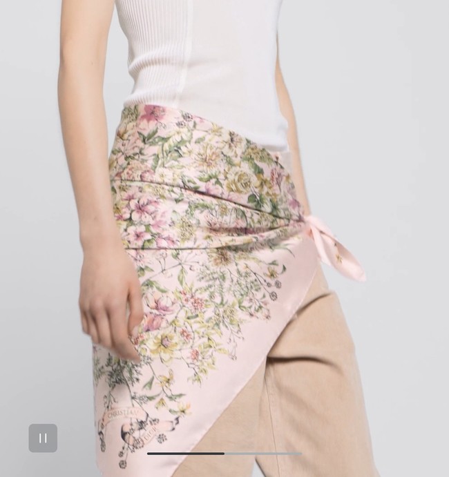 Dior Silk Twill Square Scarf KY075
