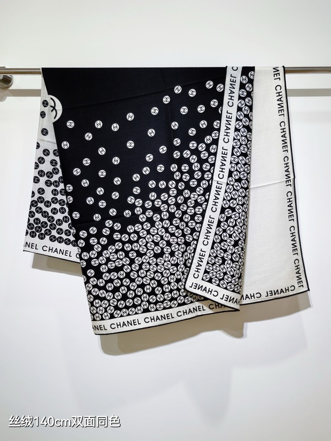 Chanel Square Scarf Silk Jacquard KY143