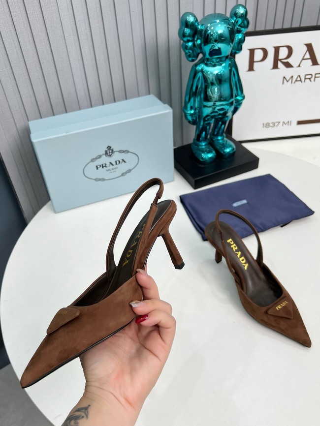 Prada leather slingback pumps 45086-1
