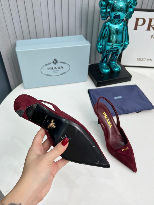 Prada leather slingback pumps 45086-2