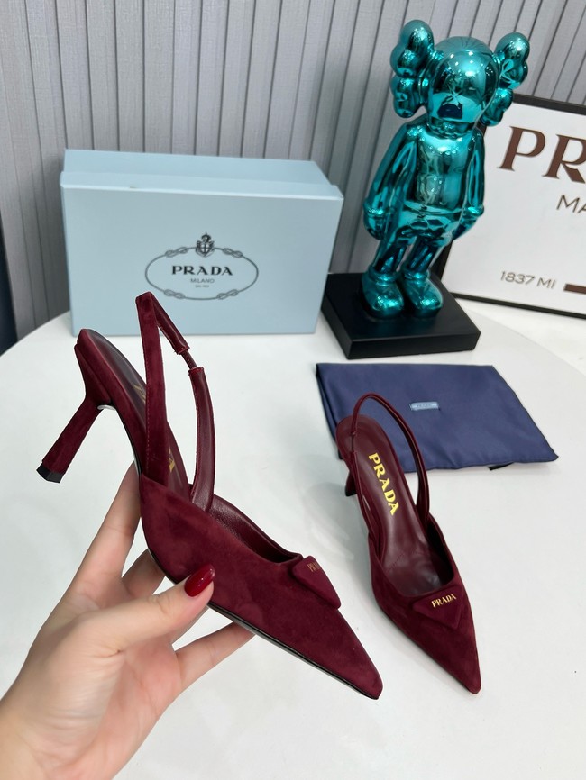 Prada leather slingback pumps 45086-2