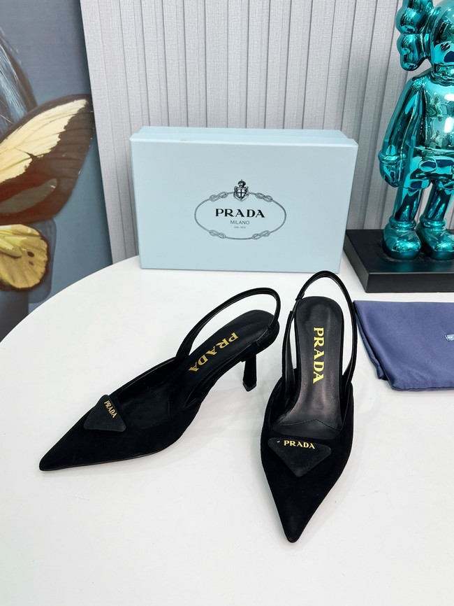 Prada leather slingback pumps 45086-3