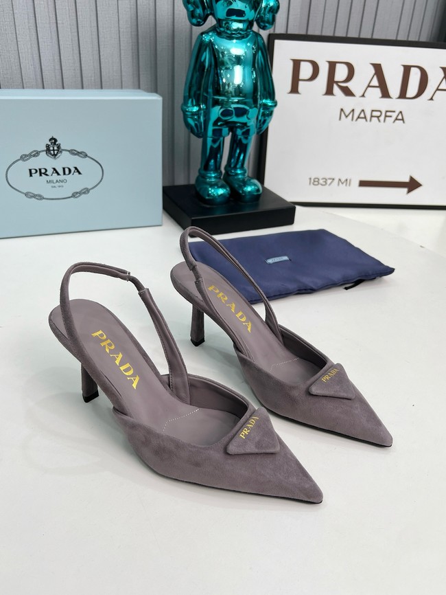 Prada leather slingback pumps 45086-4