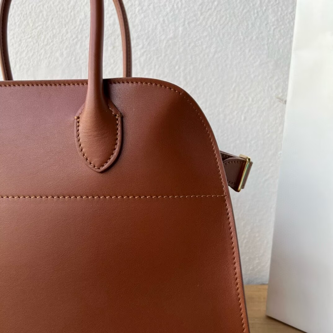 The Row Original Leather Handle Bag R70992 Brown
