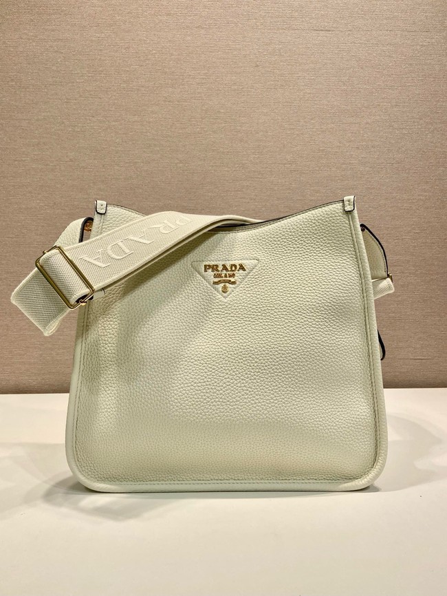 Prada Leather bag with shoulder strap 1BC073 Cream