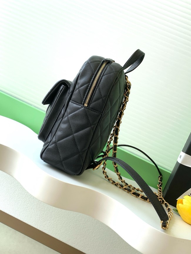 Chanel Backpack Calfskin & Gold Metal AS5793 Black
