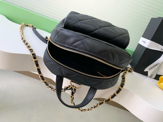 Chanel Backpack Calfskin & Gold Metal AS5793 Black