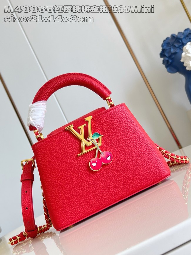Louis Vuitton Capucines Mini M25893 red