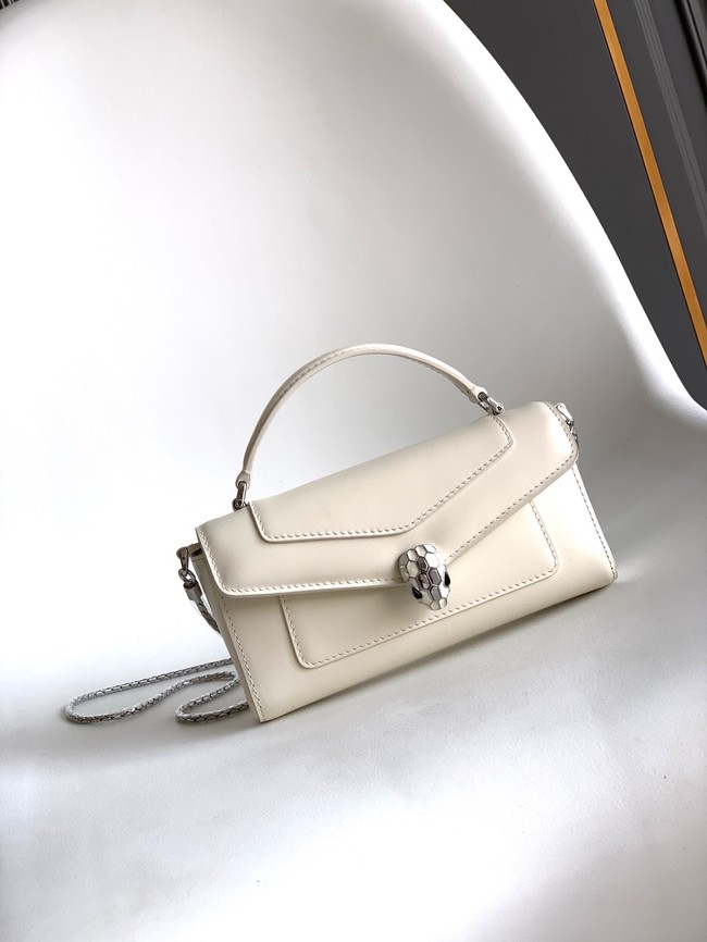 Bvlgari Serpenti Forever leather crossbody bag 289688 white