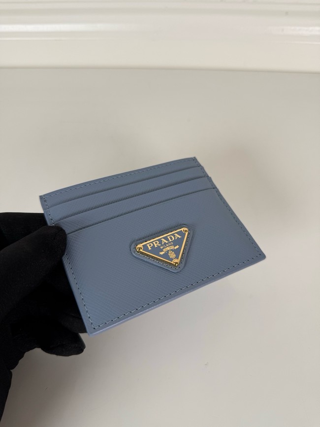 Prada Card Holder 1MC025 blue&gold