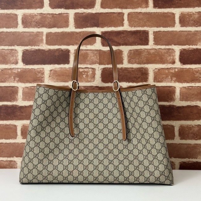 Gucci GG Emblem maxi tote bag 815212 brown