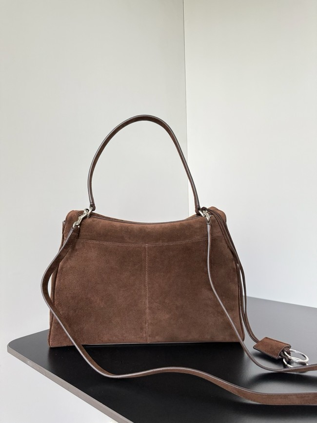 Balenciaga Rodeo Handbag Large suede calfskin 795458 Coffee