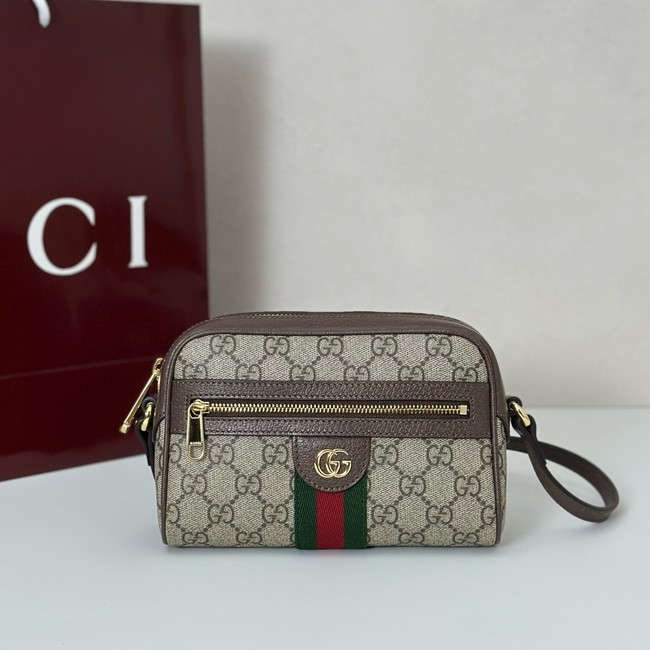 Gucci GG small shoulder bag 816359 brown